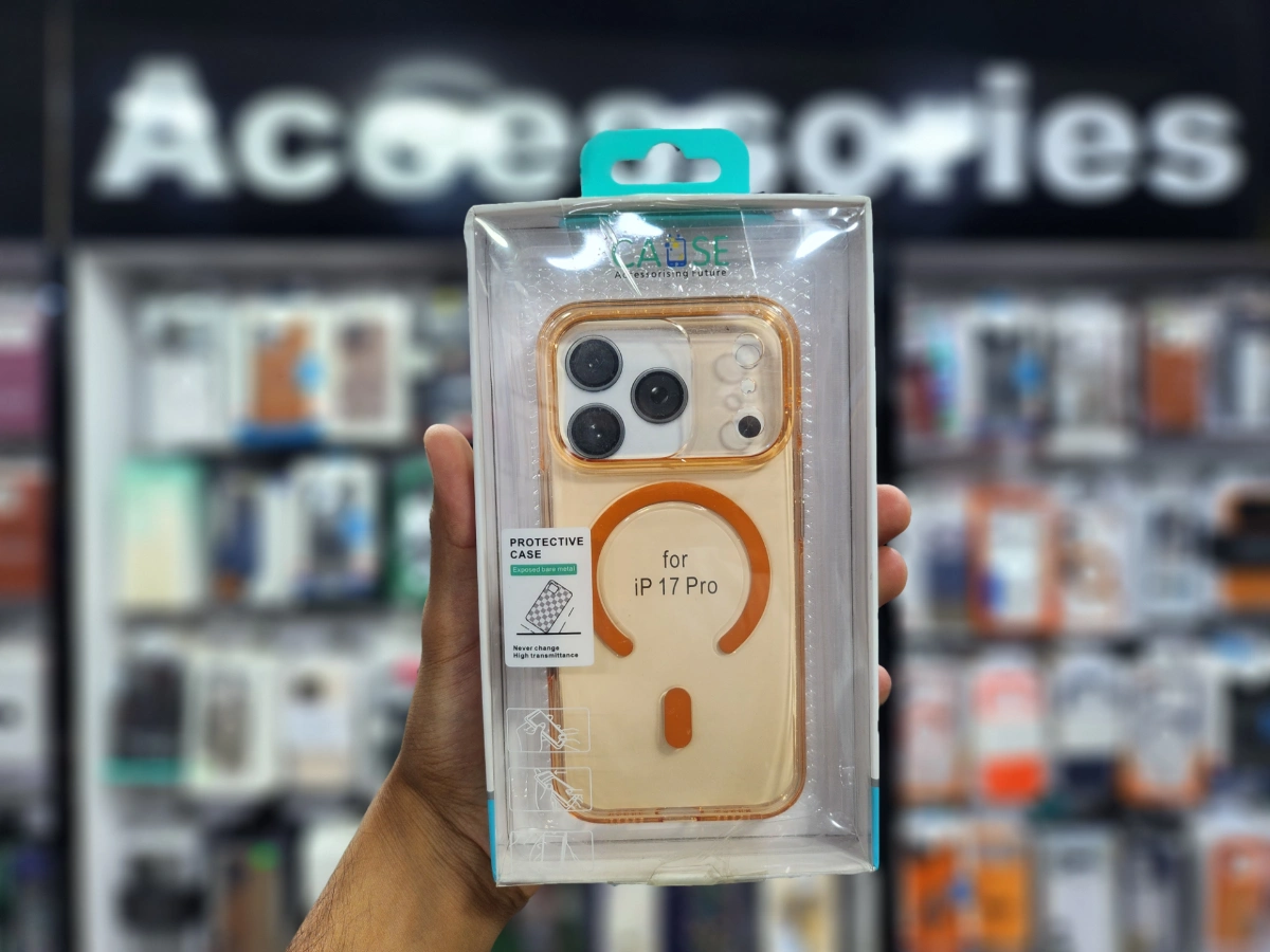 Apple Cause Protective Magsafe Clear Case iPhone 17 Pro Orange — Box Packed